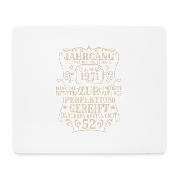 Geburtstagsgeschenk Geboren 1971 52 Jahre - Mousepad (Querformat) - Weiß - Vorne