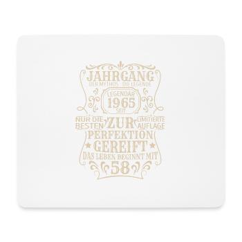 Geburtstagsgeschenk Geboren 1965 58 Jahre - Mousepad (Querformat) - Weiß - Vorne