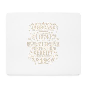 Geburtstagsgeschenk Geboren 1974 49 Jahre - Mousepad (Querformat) - Weiß - Vorne