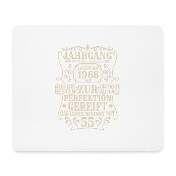 Geburtstagsgeschenk Geboren 1968 55 Jahre - Mousepad (Querformat) - Weiß - Vorne