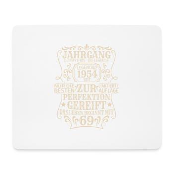 Geburtstagsgeschenk Geboren 1954 69 Jahre - Mousepad (Querformat) - Weiß - Vorne
