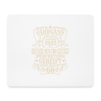 Geburtstagsgeschenk Geboren 1955 68 Jahre - Mousepad (Querformat) - Weiß - Vorne