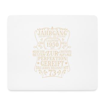 Geburtstagsgeschenk Geboren 1950 73 Jahre - Mousepad (Querformat) - Weiß - Vorne