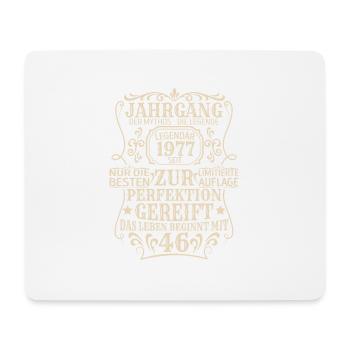 Geburtstagsgeschenk Geboren 1977 46 Jahre - Mousepad (Querformat) - Weiß - Vorne