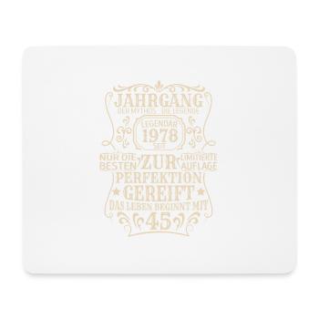 Geburtstagsgeschenk Geboren 1978 45 Jahre - Mousepad (Querformat) - Weiß - Vorne