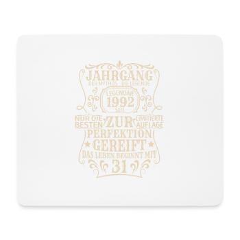 Geburtstagsgeschenk Geboren 1992 31 Jahre - Mousepad (Querformat) - Weiß - Vorne