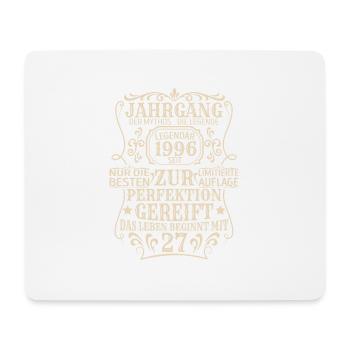Geburtstagsgeschenk Geboren 1996 27 Jahre - Mousepad (Querformat) - Weiß - Vorne