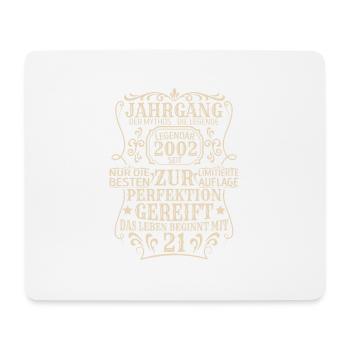 Geburtstagsgeschenk Geboren 2002 21 Jahre - Mousepad (Querformat) - Weiß - Vorne