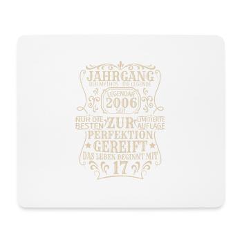 Geburtstagsgeschenk Geboren 2006 17 Jahre - Mousepad (Querformat) - Weiß - Vorne