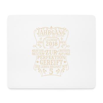 Geburtstagsgeschenk Geboren 2018 5 Jahre - Mousepad (Querformat) - Weiß - Vorne