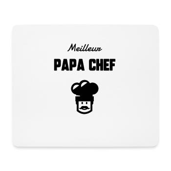 Meilleur papa chef - Tapis de souris (format paysage) - blanc - Devant