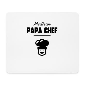 Meilleur papa chef - Tapis de souris (format paysage) - blanc - Devant