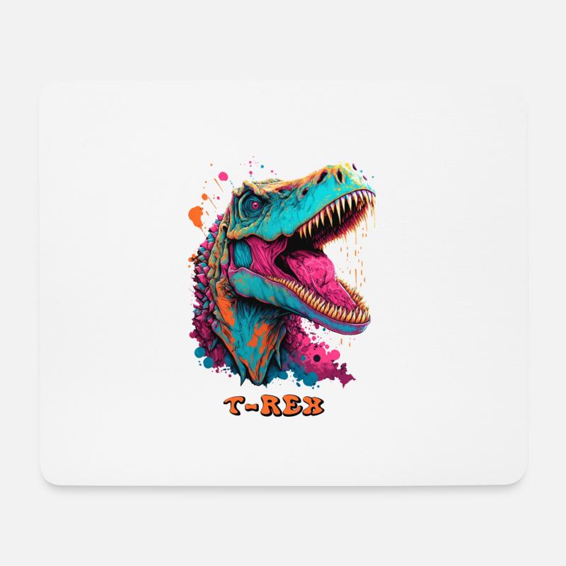 T-Rex - Mouse Pad (horizontal) - white