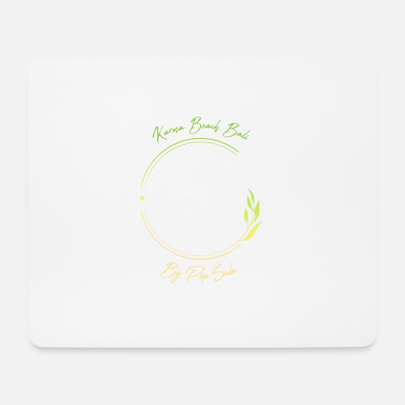 Turtle Karma Beach lindgrün - Mousepad (Querformat) - Weiß