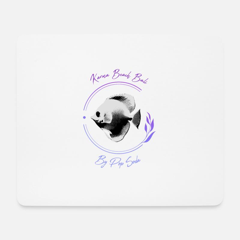 Karma Beach Tang Fisch lila - Mousepad (Querformat) - Weiß