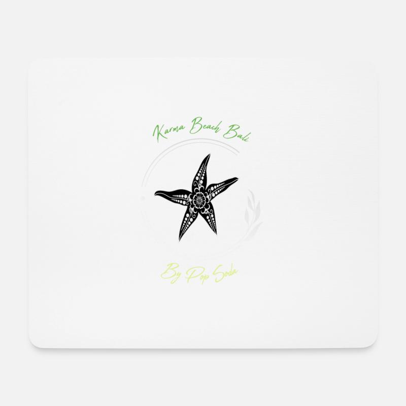 Karma Beach Seestern grün - Mousepad (Querformat) - Weiß