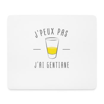 Je peux pas j'ai gentiane - Tapis de souris (format paysage) - blanc - Devant