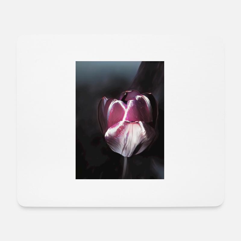 Tulpe comic - Mousepad (Querformat) - Weiß