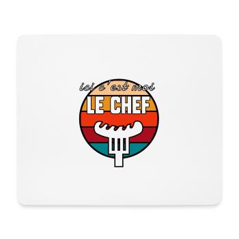 c’est moi le chef - Tapis de souris (format paysage) - blanc - Devant