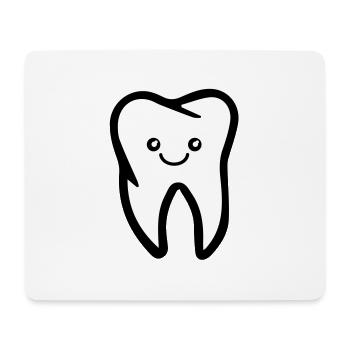 sourire des dents - Tapis de souris (format paysage) - blanc - Devant