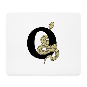 Buchstabe o Schlange - Mousepad (Querformat) - Weiß - Vorne