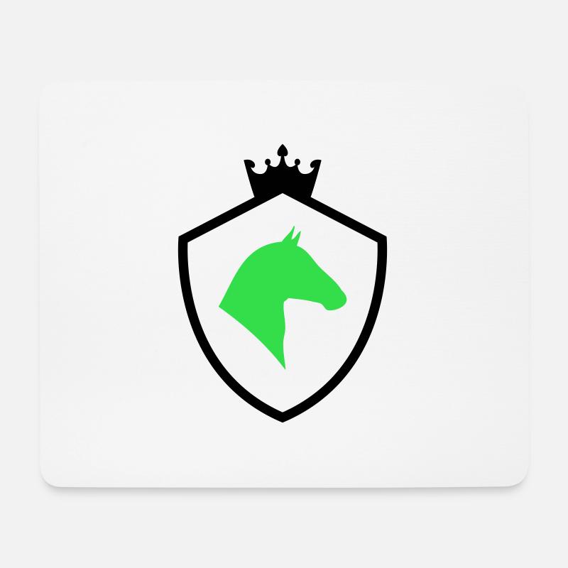 pferde wappen - Mousepad (Querformat) - Weiß
