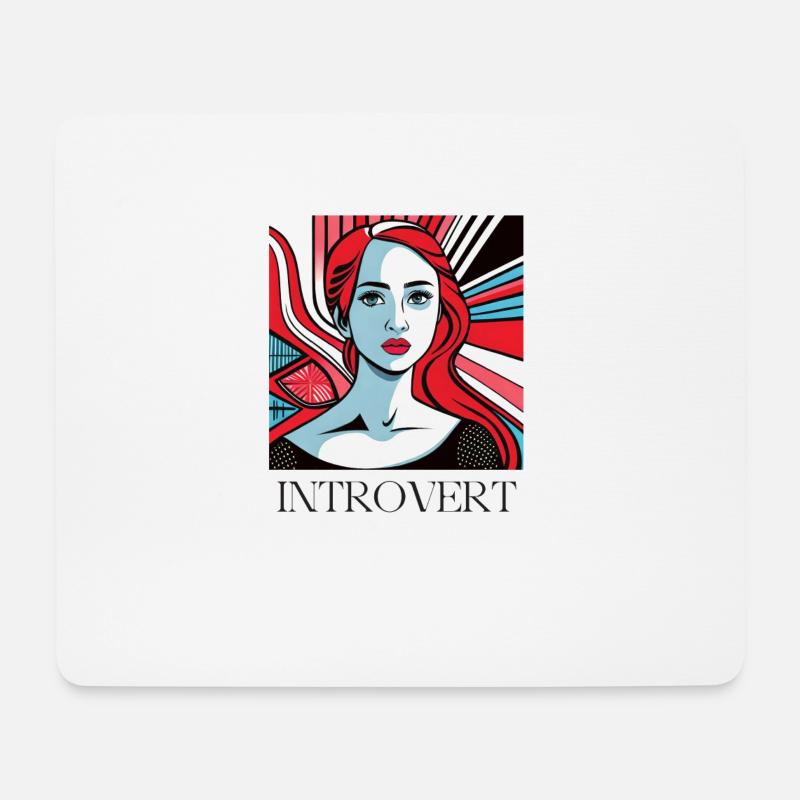 INTROVERT GIRL - Mousepad (Querformat) - Weiß