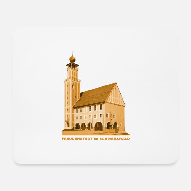 Freudenstadt Rathaus Schwarzwald Baden-Württemberg - Mousepad (Querformat) - Weiß