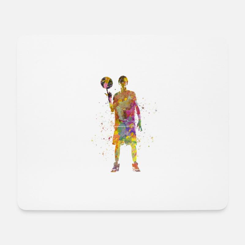 Basketballspieler - Mousepad (Querformat) - Weiß