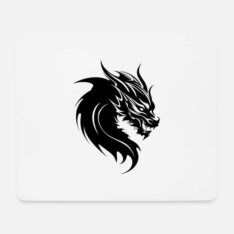 Drache Drachen Fantasie Mythologie - Mousepad (Querformat) - Weiß