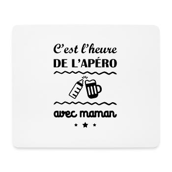 C'est l'heure, maman, cadeau de naissance - Tapis de souris (format paysage) - blanc - Devant