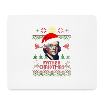 Thomas Jefferson Weihnachtsmann - Mousepad (Querformat) - Weiß - Vorne
