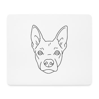 Hund - Mousepad (Querformat) - Weiß - Vorne