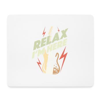 Guitare électrique pour fan de musique rock - Tapis de souris (format paysage) - blanc - Devant