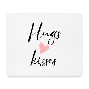hugs & kisses - Mousepad (Querformat) - Weiß - Vorne