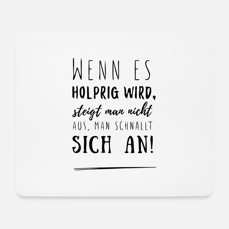 holprig - Mousepad (Querformat) - Weiß