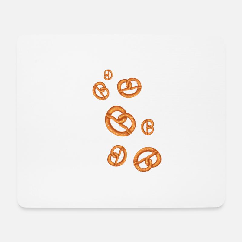Brezel, Brezeln, Backwaren - Mousepad (Querformat) - Weiß