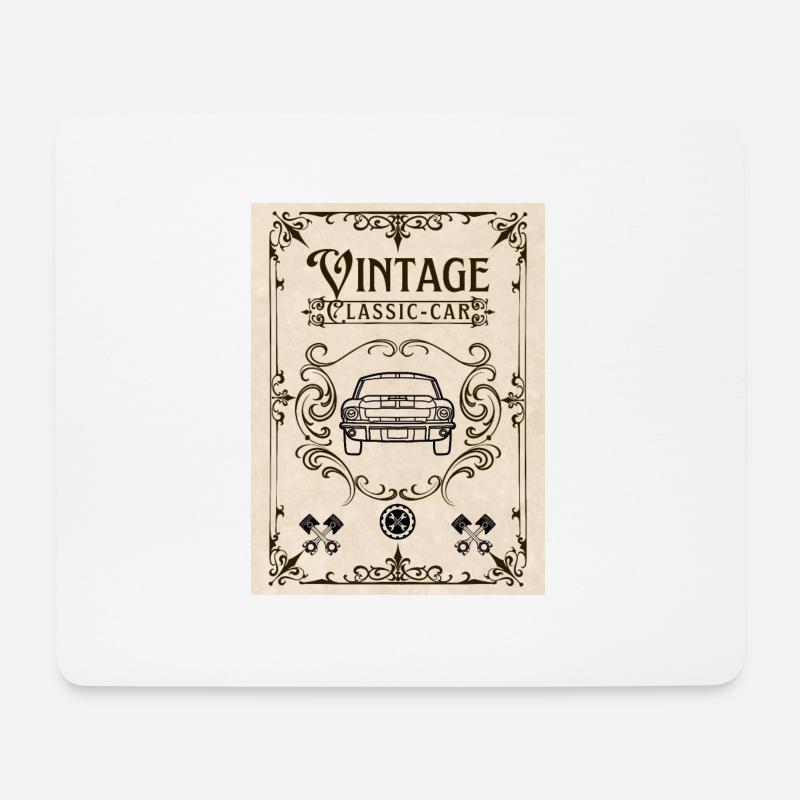 Vintage Classic Car performance - Mousepad (Querformat) - Weiß