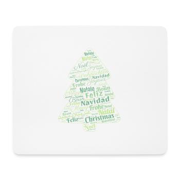 Idée cadeau de Noël - Tapis de souris (format paysage) - blanc - Devant