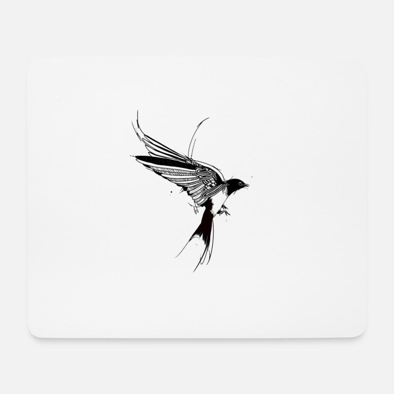 Schwalbe - Mousepad (Querformat) - Weiß