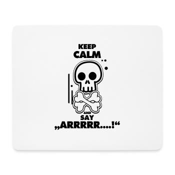 Les pirates gardent leur calme et disent arrrr - Tapis de souris (format paysage) - blanc - Devant