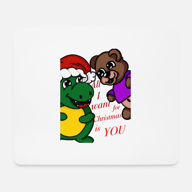 Weihnachtswunsch - Mousepad (Querformat) - Weiß