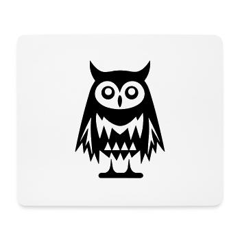 Petite chouette - Tapis de souris (format paysage) - blanc - Devant