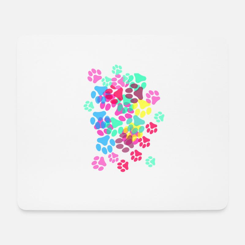 Paw,Paws, Paw, Footprints, Paw Prints - Mouse Pad (horizontal) - white