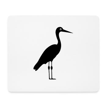 Simple petite cigogne - Tapis de souris (format paysage) - blanc - Devant