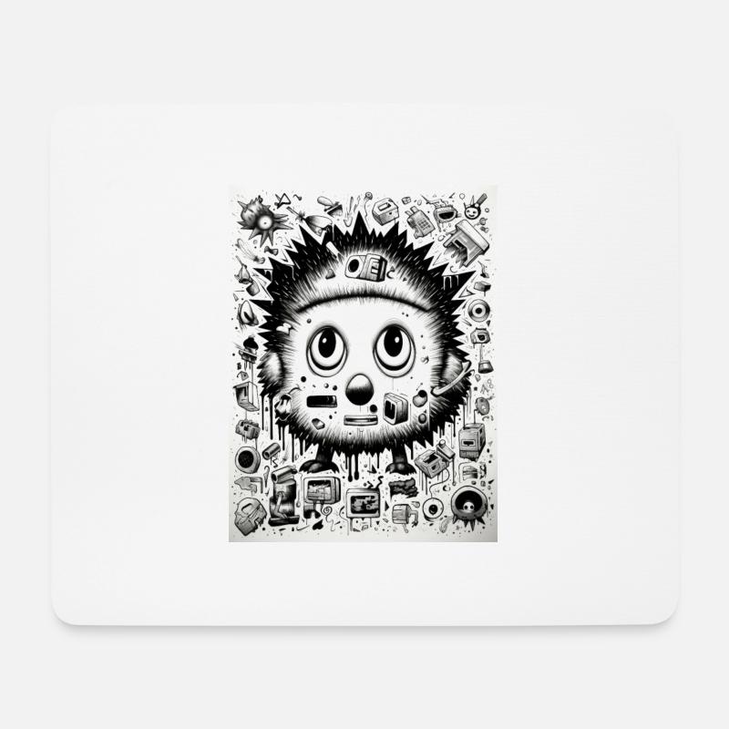 [MB] Kuschelmonster der Technologie - Mousepad (Querformat) - Weiß