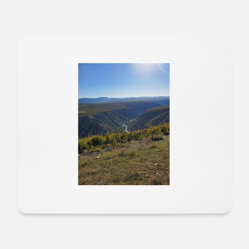 Berge - Mousepad (Querformat) - Weiß