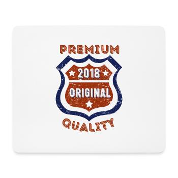 Qualité premium 2018 - Tapis de souris (format paysage) - blanc - Devant