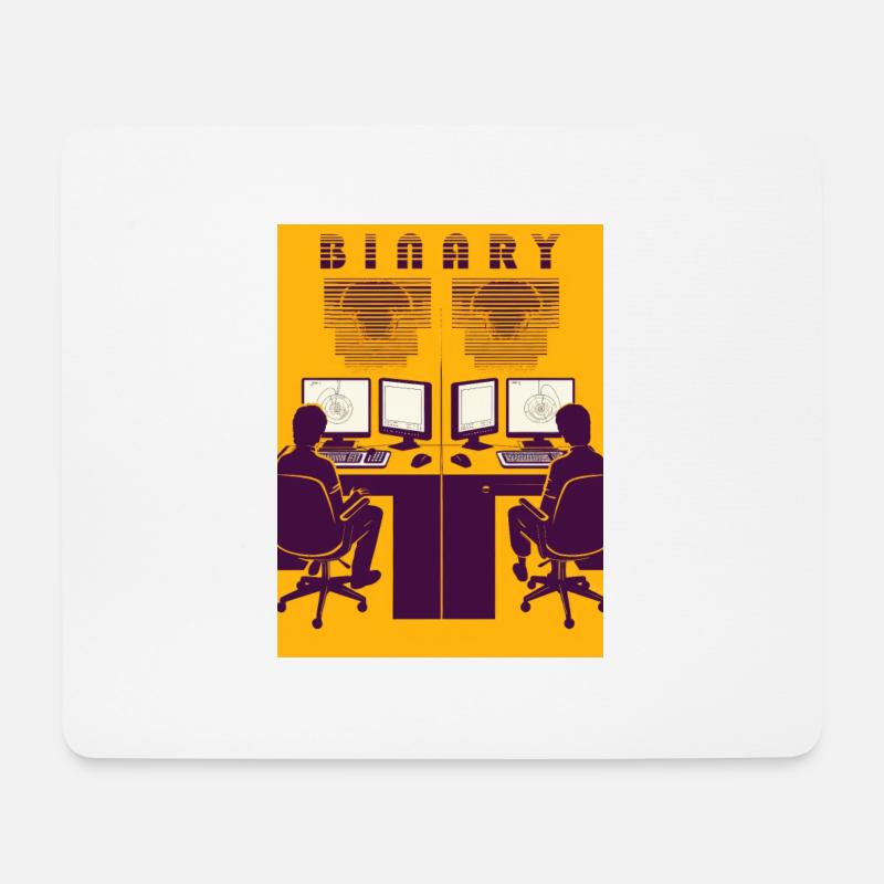 Binary - Mousepad (Querformat) - Weiß