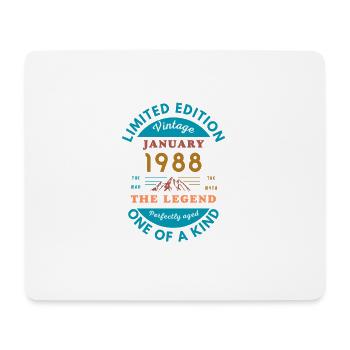 January 1988 Anniversaire Édition Limitée - Tapis de souris (format paysage) - blanc - Devant